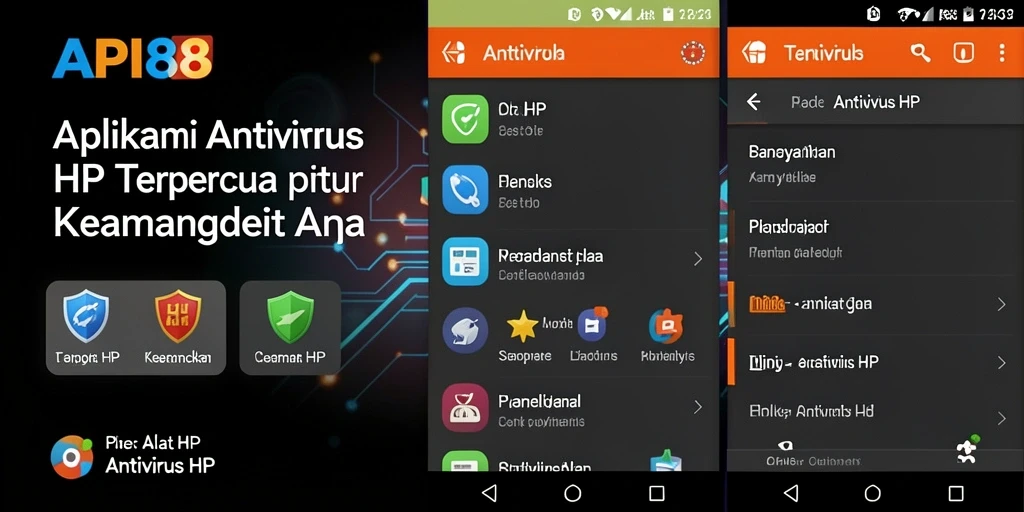 Antarmuka utama API88 yang menampilkan fungsi pemindaian antivirus.