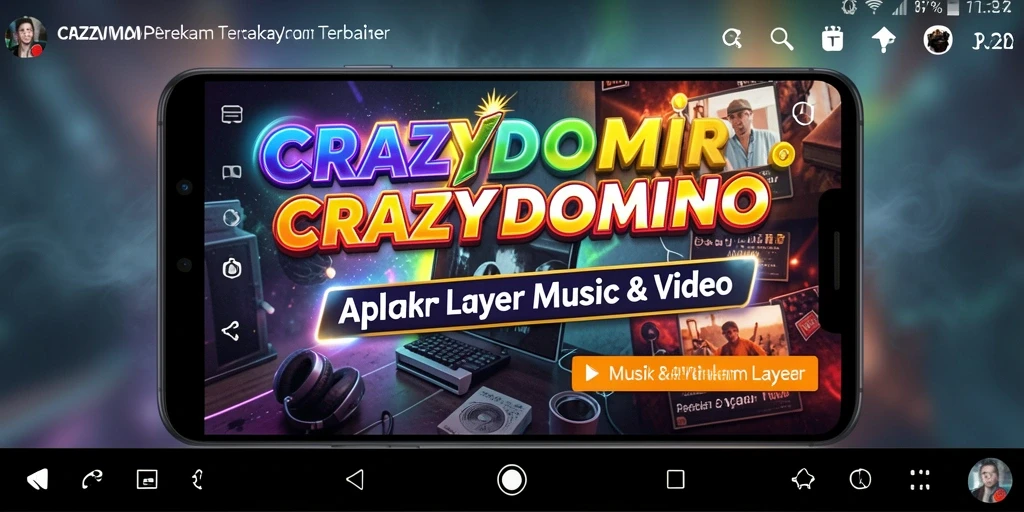 Antarmuka pengguna CRAZYDOMINO yang intuitif untuk perekaman layar.