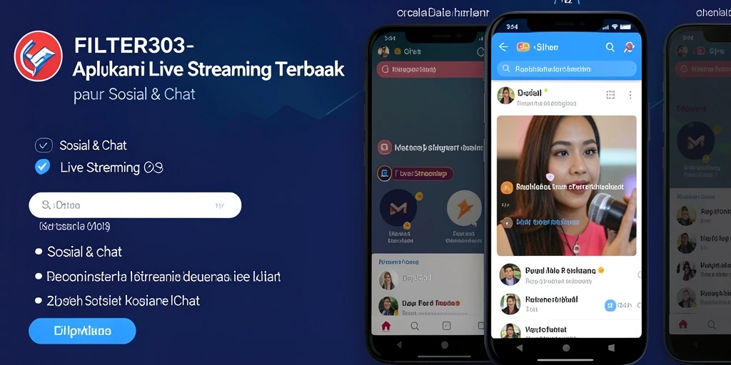 Tampilan utama FILTER303 yang menarik dan interaktif untuk Live Streaming.