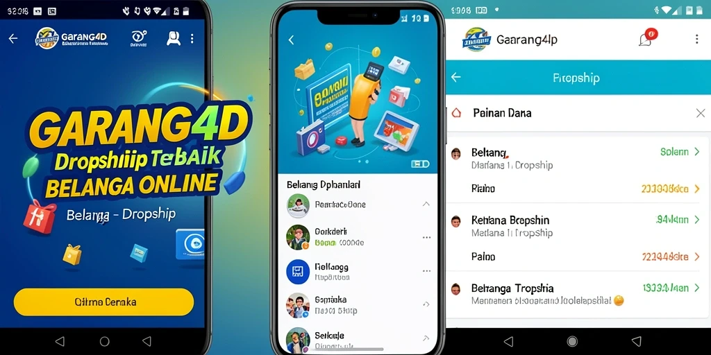 Tampilan antarmuka GARANG4D yang intuitif untuk dropship.