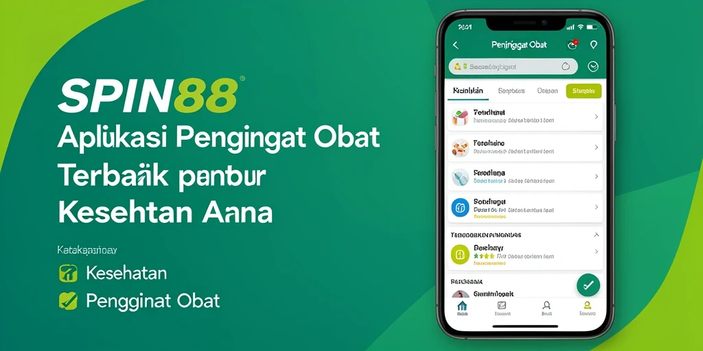 Tampilan antarmuka aplikasi SPIN88 yang memudahkan pengingat obat.