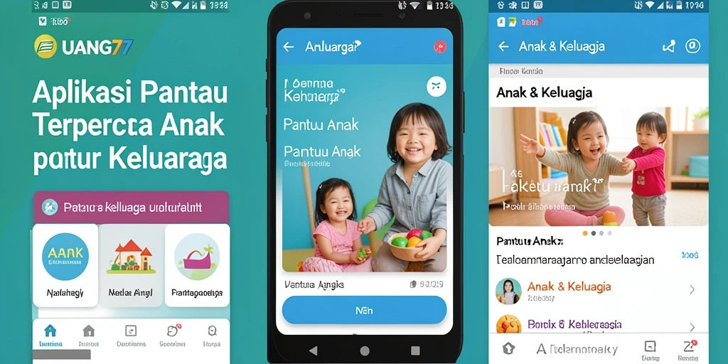 Antarmuka user-friendly UANG77 untuk memantau aktivitas anak.